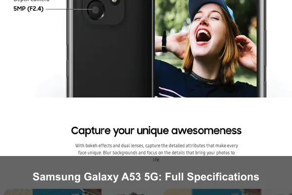 Samsung Galaxy A53 5G: Full Specifications