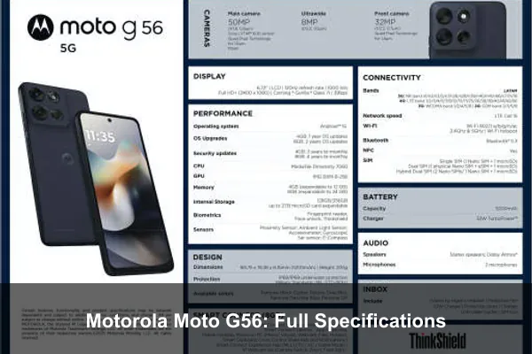 Motorola Moto G56: Full Specifications