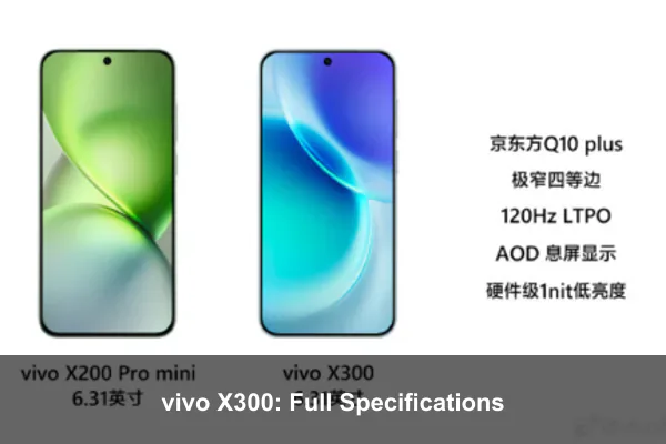 vivo X300: Full Specifications