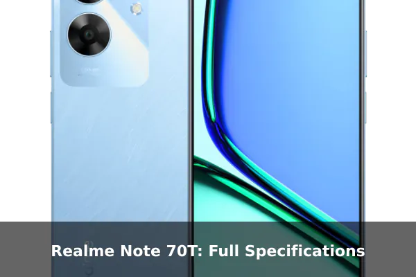 Realme Note 70T: Full Specifications
