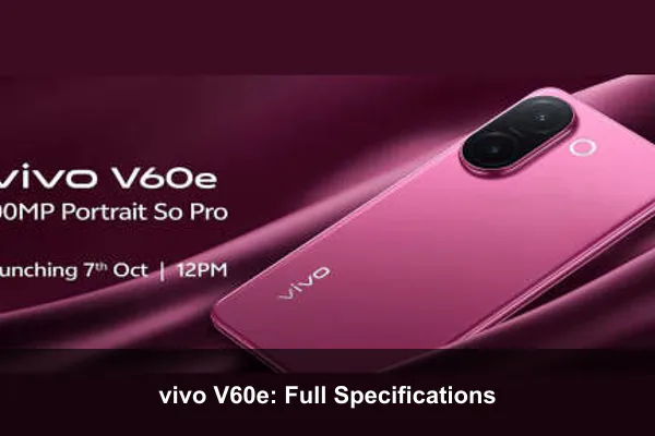 vivo V60e: Full Specifications