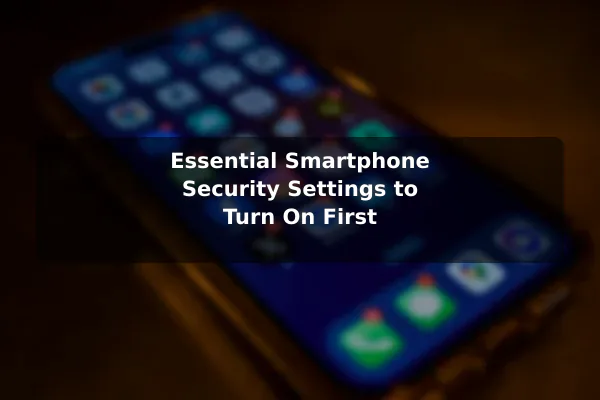 Essential Smartphone Security Settings to Turn On First