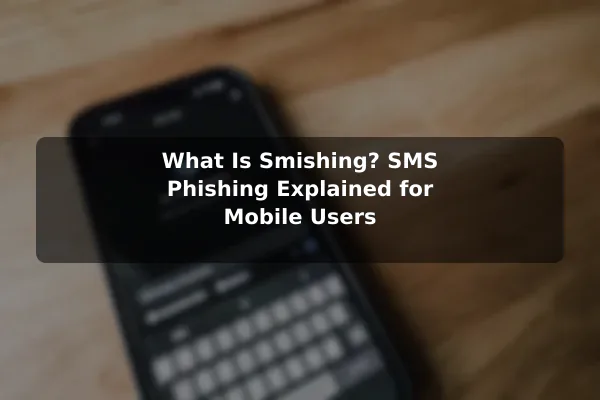What Is Smishing? SMS Phishing Explained for Mobile Users