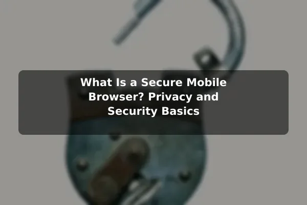 What Is a Secure Mobile Browser? Privacy and Security Basics