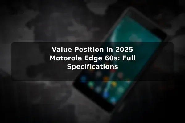 Value Position in 2025 Motorola Edge 60s: Full Specifications